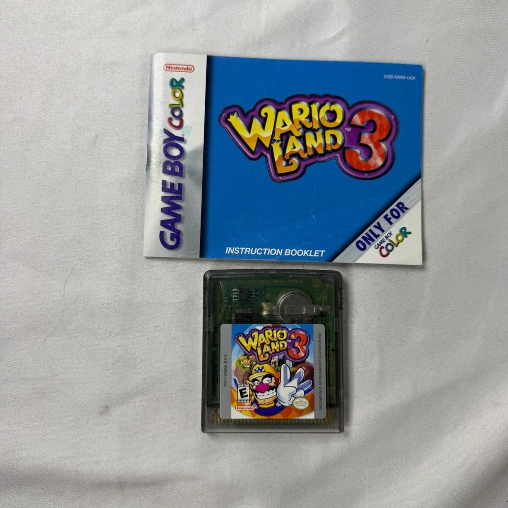 Wario Land 3 Nintendo Game Boy Color GBC Game Cartridge with Manual CGB-AW8A-USA